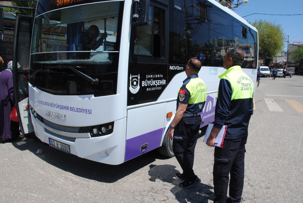 ŞANLIURFA’DA TOPLU TAŞIMA ARAÇLARI MERCEK ALTINDA